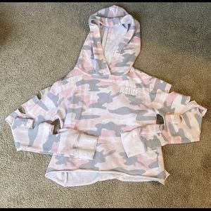 justice camouflage hoodie